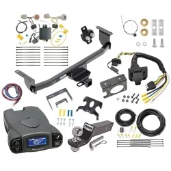 Trailer Hitch Tow Package Prodigy P3 Brake Control For 17-19 Nissan Rogue Sport All Models w/ 7-Way RV Wiring 2" Drop Mount 2" Ball Class 3 2" Receiver Reese Tekonsha