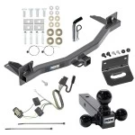 For 2018-2023 Buick Enclave Trailer Hitch Tow PKG w/ 4-Flat Wiring Harness + Triple Ball Ball Mount 1-7/8" & 2" & 2-5/16" Trailer Balls + Pin/Clip + Wiring Bracket By Reese Towpower