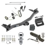 Ultimate Tow Package For 18-23 Chevrolet Traverse 2024 Limited 18-24 Buick Enclave All Models Trailer Hitch w/ Wiring 2" Drop Mount Dual 2" and 1-7/8" Ball Lock Bracket Cover 2" Receiver Reese