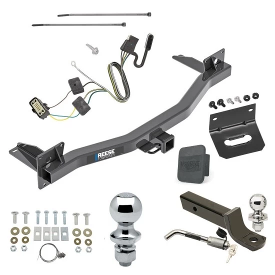 Ultimate Tow Package For 18-23 Chevrolet Traverse 2024 Limited 18-24 Buick Enclave All Models Trailer Hitch w/ Wiring 2" Drop Mount Dual 2" and 1-7/8" Ball Lock Bracket Cover 2" Receiver Reese