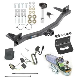 For 2018-2023 Chevrolet Traverse 2024 Limited Trailer Hitch Tow PKG w/ 4-Flat Wiring + Starter Kit Ball Mount w/ 2" Drop & 1-7/8" Ball + Wiring Bracket + Hitch Lock + Hitch Cover By Reese Towpower