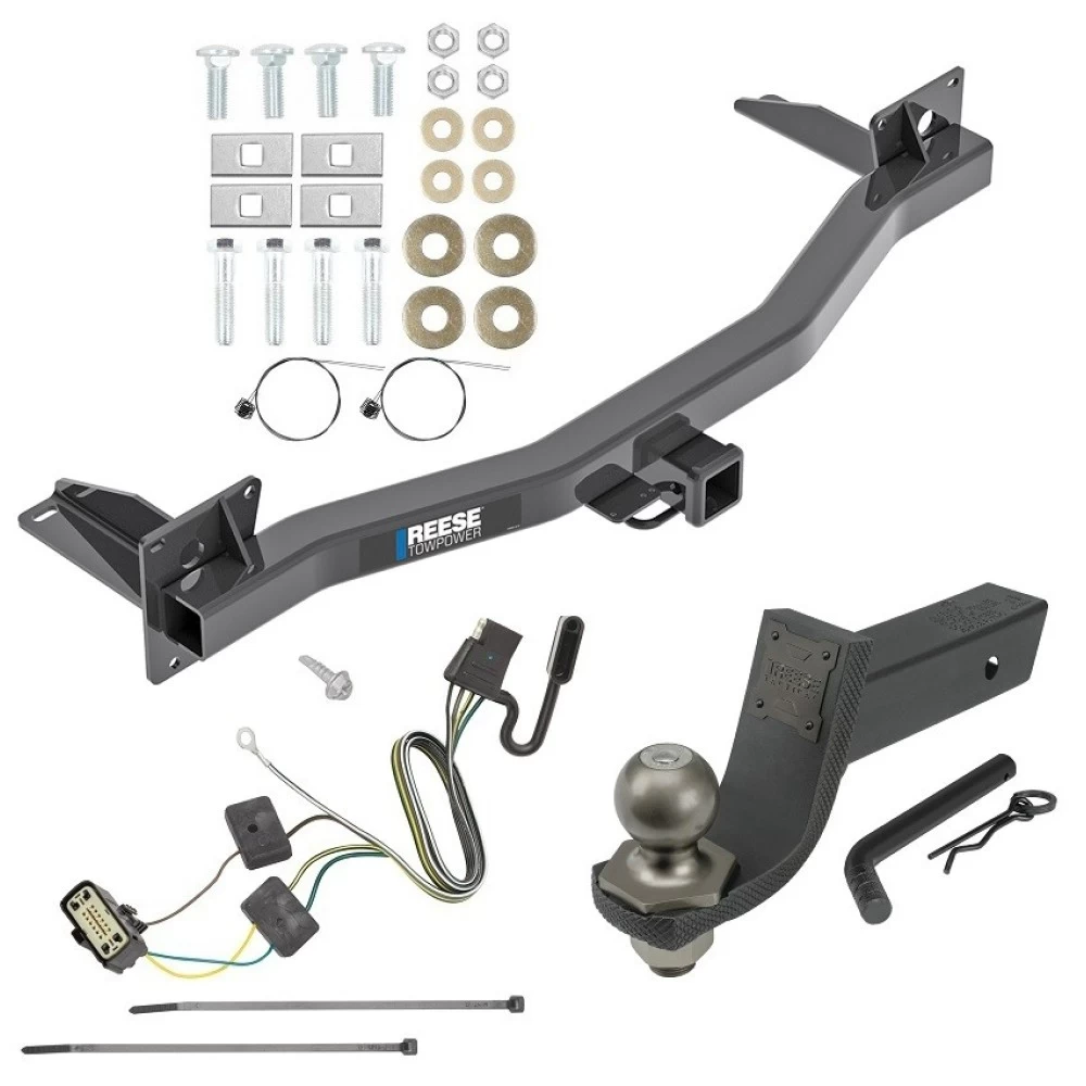 For 2018-2023 Chevrolet Traverse Trailer Hitch Tow PKG w/ 4-Flat Wiring + Interlock Tactical Starter Kit w/ 3-1/4" Drop & 2" Ball By Reese Towpower