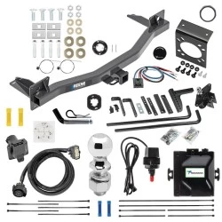 For 2018-2023 Chevrolet Traverse 2024 Limited Trailer Hitch Tow PKG w/ 6K Round Bar Weight Distribution Hitch w/ 2-5/16" Ball + 2" Ball + Pin/Clip + Tekonsha Prodigy iD Bluetooth Wireless Brake Control + 7-Way RV Wiring By Reese Towpower