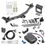 For 2018-2023 Chevrolet Traverse Trailer Hitch Tow PKG w/ 6K Round Bar Weight Distribution Hitch w/ 2-5/16" Ball + Pin/Clip + Pro Series Pilot Brake Control + Generic BC Wiring Adapter + 7-Way RV Wiring By Reese Towpower