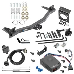 For 2018-2023 Chevrolet Traverse 2024 Limited Trailer Hitch Tow PKG w/ 6K Round Bar Weight Distribution Hitch w/ 2-5/16" Ball + Pin/Clip + Pro Series Pilot Brake Control + Generic BC Wiring Adapter + 7-Way RV Wiring By Reese Towpower