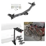 Trailer Hitch w/ 4 Bike Rack For 18-23 Chevy Traverse 24-25 Limited 18-24 Buick Enclave Approved for Recreational & Offroad Use Carrier for Adult Woman or Child Bicycles Foldable