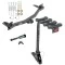 For 2018-2023 Chevrolet Traverse Trailer Hitch Tow PKG w/ 4 Bike Carrier Rack + Hitch Lock By Reese Towpower
