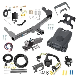 Trailer Hitch Tow Package Prodigy P3 Brake Control For 18-24 Volkswagen Tiguan w/ 7-Way RV Wiring 2" Drop Mount 2" Ball Class 3 2" Receiver Reese Tekonsha