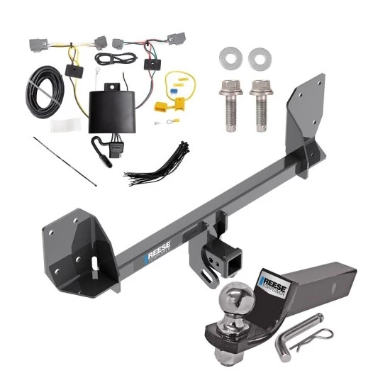 Tow Package For 16-25 Volvo XC90 Recharge Trailer Hitch w/ Wiring 2" Drop Mount 2" Ball 2" Receiver Reese