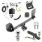 Ultimate Tow Package For 16-25 Volvo XC90 Recharge Trailer Hitch w/ Wiring 2" Drop Mount Dual 2" and 1-7/8" Ball Lock Bracket Cover 2" Receiver Reese