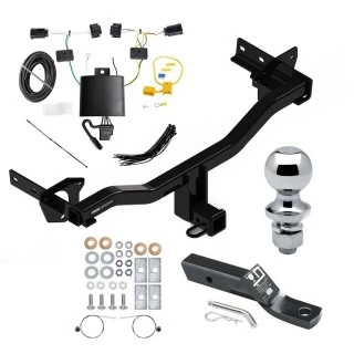 Reese Trailer Tow Hitch For 18-25 Alfa Romeo Stelvio Exc Quadrifoglio Class 4 2" Receiver Complete Package w/ Wiring and 1-7/8" Ball