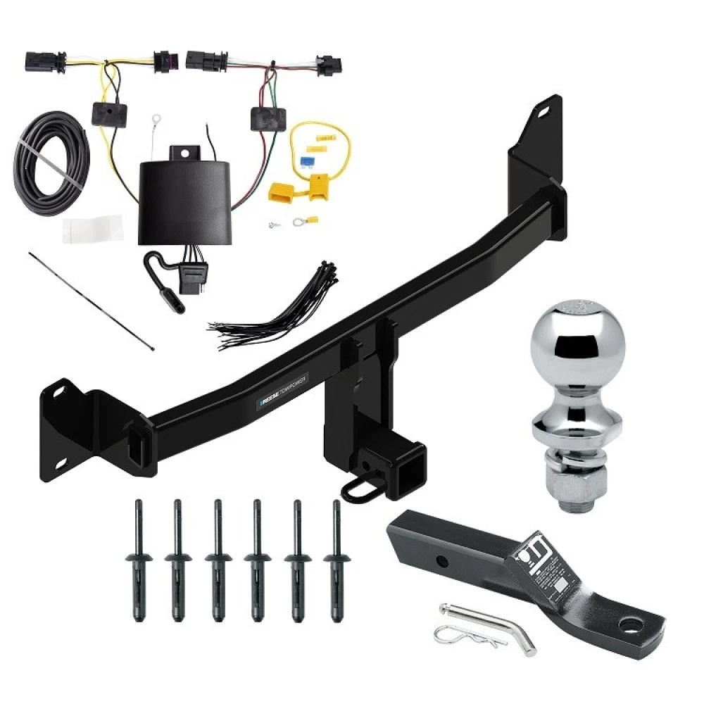 Reese Trailer Tow Hitch For 18-23 BMW X2 All Models 2" Receiver Complete Package w/ Wiring and 1-7/8" Ball