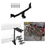 Trailer Hitch w/ 4 Bike Rack For 18-23 BMW X2 Approved for Recreational & Offroad Use Carrier for Adult Woman or Child Bicycles Foldable