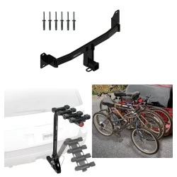 Trailer Hitch w/ 4 Bike Rack For 18-23 BMW X2 Approved for Recreational & Offroad Use Carrier for Adult Woman or Child Bicycles Foldable