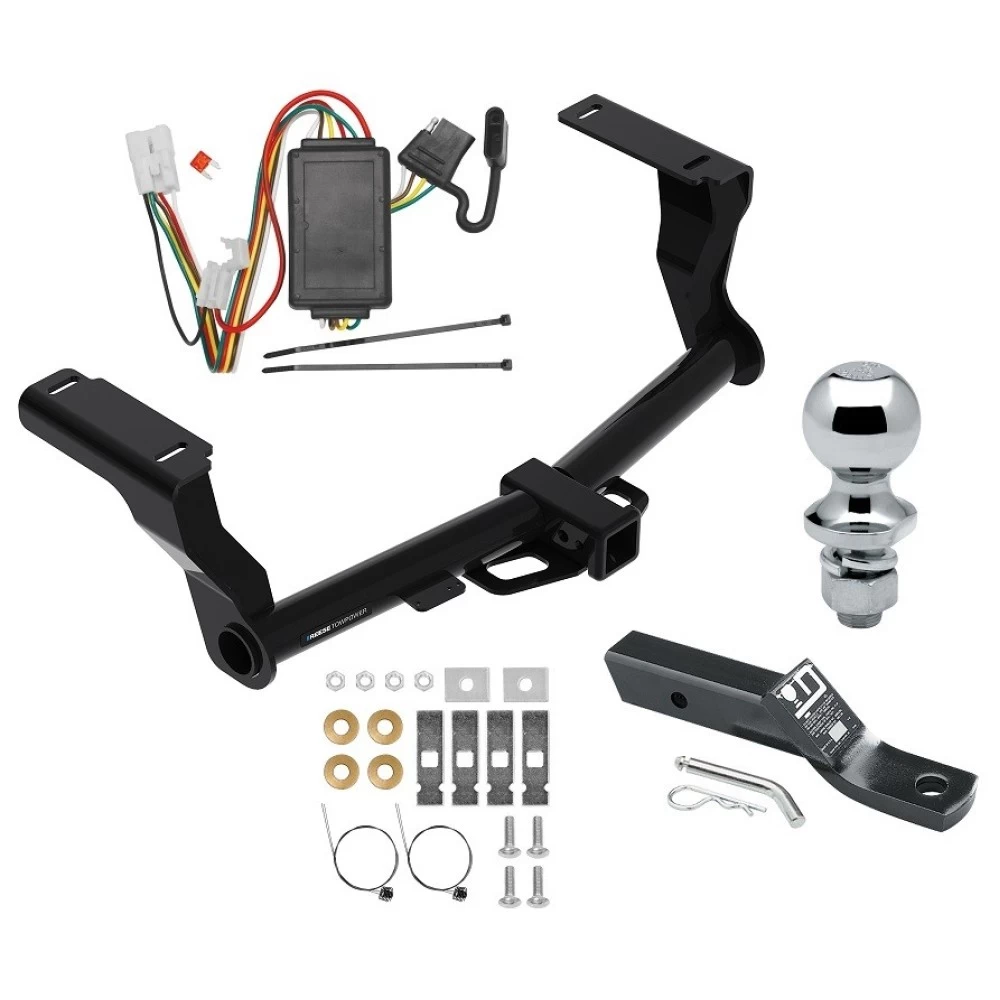 Reese Trailer Tow Hitch For 16-24 Subaru Crosstrek Except Hybrid 2" Receiver Complete Package w/ Wiring and 1-7/8" Ball