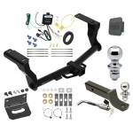 Ultimate Tow Package For 16-24 Subaru Crosstrek Hybrid Trailer Hitch w/ Wiring 2" Drop Mount Dual 2" and 1-7/8" Ball Lock Bracket Cover 2" Receiver Reese