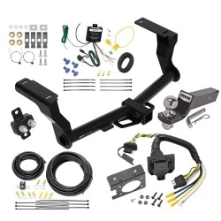 Trailer Hitch Tow Package w/ 7-Way RV Wiring For 16-26 Subaru Crosstrek Hybrid w/ 2" Drop Mount 2" Ball Class 3 2" Receiver Reese