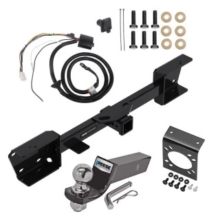 Trailer Hitch Tow Package w/ 7-Way RV Wiring For 19-27 Subaru Ascent All Models w/ 2" Drop Mount 2" Ball Class 3 2" Receiver Reese