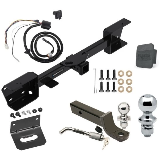 Ultimate Tow Package For 19-27 Subaru Ascent All Models Trailer Hitch w/ Wiring 2" Drop Mount Dual 2" and 1-7/8" Ball Lock Bracket Cover 2" Receiver Reese