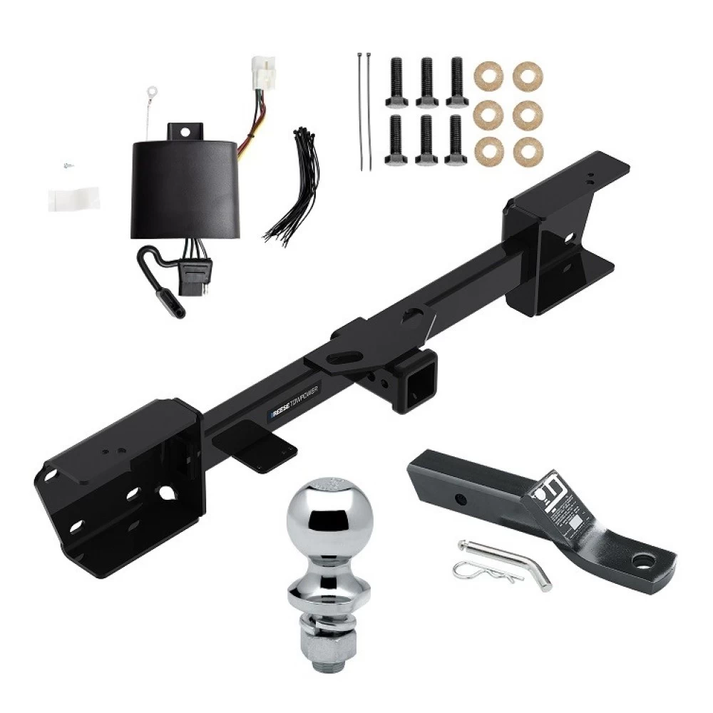 Reese Trailer Tow Hitch For 19-27 Subaru Ascent All Models 2" Receiver Complete Package w/ Wiring and 1-7/8" Ball