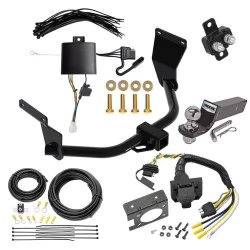 Trailer Hitch Tow Package w/ 7-Way RV Wiring For 19-26 Acura RDX w/ +12V Power Provision w/ 2" Drop Mount 2" Ball Class 3 2" Receiver Reese