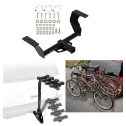 Trailer Hitch w/ 4 Bike Rack For 19-27 Subaru Forester 22-26 WRX Approved for Recreational & Offroad Use Carrier for Adult Woman or Child Bicycles Foldable