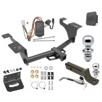 Ultimate Tow Package For 20-25 Subaru Outback Wagon All Models Trailer Hitch w/ Wiring 2" Drop Mount Dual 2" and 1-7/8" Ball Lock Bracket Cover 2" Receiver Reese