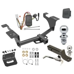 Ultimate Tow Package For 20-25 Subaru Outback Wagon All Models Trailer Hitch w/ Wiring 2" Drop Mount Dual 2" and 1-7/8" Ball Lock Bracket Cover 2" Receiver Reese