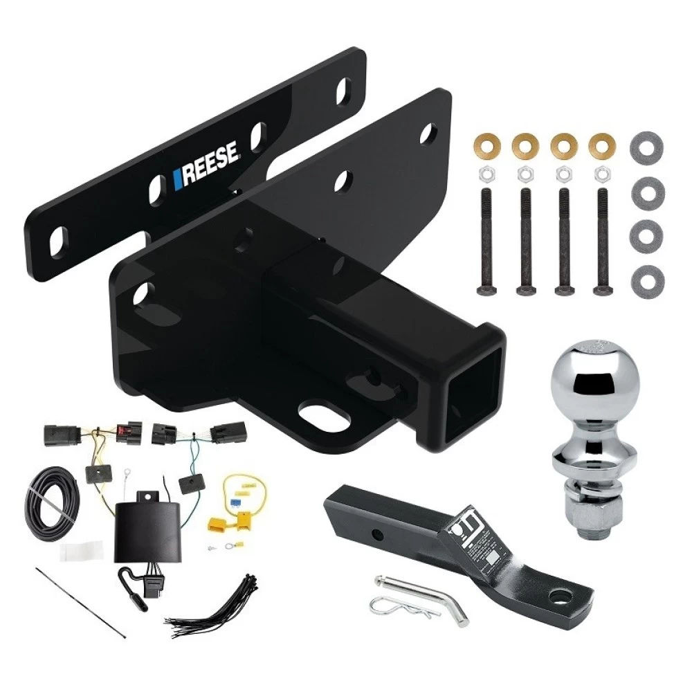 Reese Trailer Tow Hitch For 18-27 Jeep Wrangler JL All Models 2" Receiver Complete Package w/ Wiring and 1-7/8" Ball