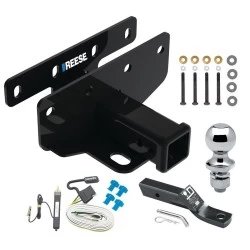 Reese Trailer Tow Hitch For 07-18 Jeep Wrangler JK 18-25 JL 3 2" Receiver Complete Package w/ Wiring and 1-7/8" Ball