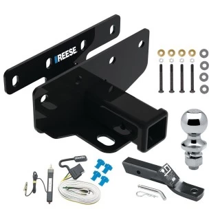 Reese Trailer Tow Hitch For 07-18 Jeep Wrangler JK 18-25 JL 3 2" Receiver Complete Package w/ Wiring and 1-7/8" Ball
