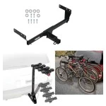 Trailer Hitch w/ 4 Bike Rack For 21-24 Nissan Rogue Approved for Recreational & Offroad Use Carrier for Adult Woman or Child Bicycles Foldable