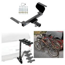 Trailer Hitch w/ 4 Bike Rack For 18-27 Chevy Equinox GMC Terrain Gasoline Approved for Recreational & Offroad Use Carrier for Adult Woman or Child Bicycles Foldable