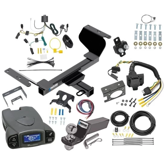 Trailer Hitch Tow Package Prodigy P3 Brake Control For 18-25 GMC Terrain Gasoline, w/o Factory Tow PKG w/ 7-Way RV Wiring 2" Drop Mount 2" Ball Class 3 2" Receiver Reese Tekonsha
