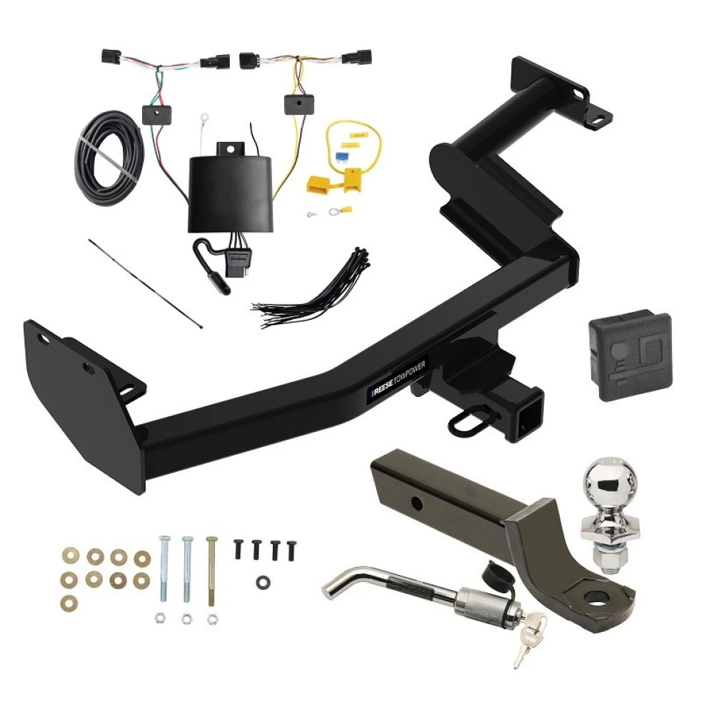 Reese Trailer Tow Hitch For 23-25 Hyundai Palisade All Models Deluxe Package Wiring 2" Ball Mount and Lock