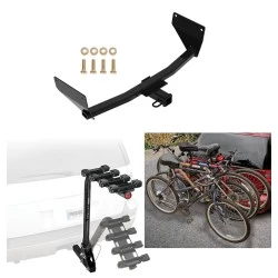 Trailer Hitch w/ 4 Bike Rack For 21-24 Toyota Venza Approved for Recreational & Offroad Use Carrier for Adult Woman or Child Bicycles Foldable