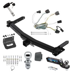 Ultimate Tow Package For 11-13 Jeep Grand Cherokee Trailer Hitch w/ Wiring 2" Drop Mount Dual 2" and 1-7/8" Ball Lock Bracket Cover 2" Receiver Reese
