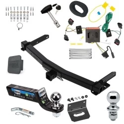 Ultimate Class 4 7.5K Tow Package For 11-13 Dodge Durango All Models Trailer Hitch w/ Wiring 2" Drop Mount Dual 2" and 1-7/8" Ball Lock Bracket Cover 2" Receiver Reese
