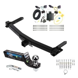 Class 4 7.5K Tow Package For 14-26 Dodge Durango All Models Trailer Hitch w/ Wiring 2" Drop Mount 2" Ball 2" Receiver Reese