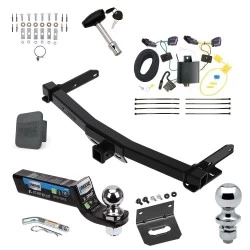 Ultimate Class 4 7.5K Tow Package For 14-26 Dodge Durango All Models Trailer Hitch w/ Wiring 2" Drop Mount Dual 2" and 1-7/8" Ball Lock Bracket Cover 2" Receiver Reese