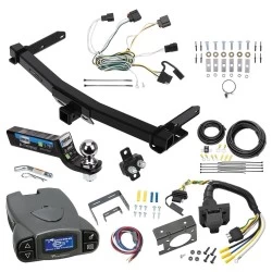 Trailer Hitch Tow Package Prodigy P3 Brake Control For 11-13 Jeep Grand Cherokee w/ 7-Way RV Wiring 2" Drop Mount 2" Ball Class 4 2" Receiver Reese Tekonsha