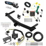 Class 4 7.5K Trailer Hitch Tow Package w/ 7-Way RV Wiring For 11-13 Dodge Durango All Models w/ 2" Drop Mount 2" Ball 2" Receiver Reese
