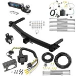 Trailer Hitch Tow Package w/ 7-Way RV Wiring For 14-21 Jeep Grand Cherokee 2022 WK Old Body Style w/ 2" Drop Mount 2" Ball Class 4 2" Receiver Reese