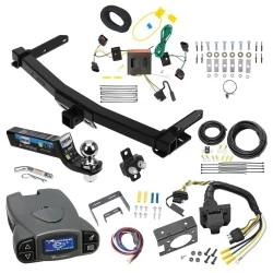 Class 4 7.5K Trailer Hitch Tow Package Prodigy P3 Brake Control For 11-13 Dodge Durango All Models w/ 7-Way RV Wiring 2" Drop Mount 2" Ball 2" Receiver Reese Tekonsha