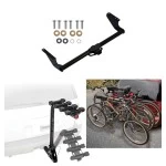 Trailer Hitch w/ 4 Bike Rack For 21-24 Toyota Sienna Approved for Recreational & Offroad Use Carrier for Adult Woman or Child Bicycles Foldable