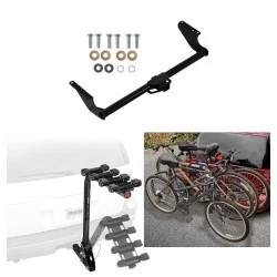 Trailer Hitch w/ 4 Bike Rack For 21-27 Toyota Sienna Approved for Recreational & Offroad Use Carrier for Adult Woman or Child Bicycles Foldable