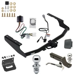 Ultimate Tow Package For 20-26 Toyota Highlander Trailer Hitch w/ Wiring 2" Drop Mount Dual 2" and 1-7/8" Ball Lock Bracket Cover 2" Receiver Reese