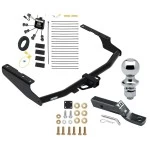 Reese Trailer Tow Hitch For 18-22 Lexus RX350L w/o Factory Tow PKG 2" Receiver w/ Zero Contact Wiring Harness Kit and 1-7/8" Ball