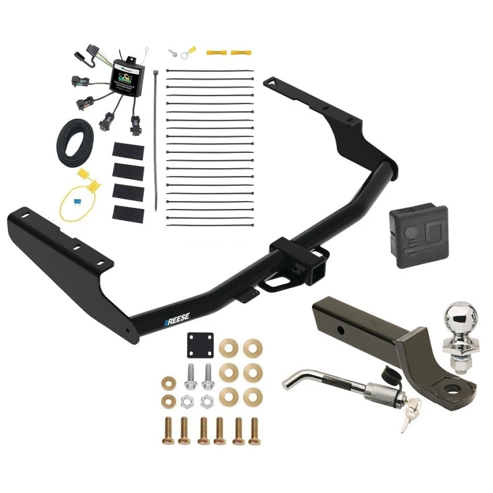 Reese Trailer Tow Hitch For 18-22 Lexus RX350L w/o Factory Tow PKG Deluxe Package Wiring 2" Ball Mount and Lock