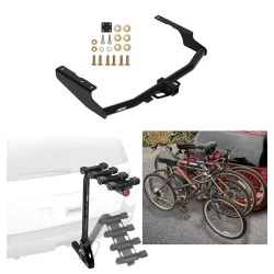 Trailer Hitch w/ 4 Bike Rack For 14-26 Toyota Highlander 18-22 Lexus RX350L Approved for Recreational & Offroad Use Carrier for Adult Woman or Child Bicycles Foldable